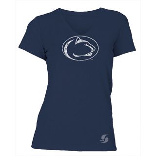 SOFFE Womens Penn State Nittany Lions No Sweat V Neck Short Sleeve T Shirt  