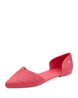 Petal Pointed Jelly dOrsay Flat, Pink   Melissa Shoes   Pink (10.0B)