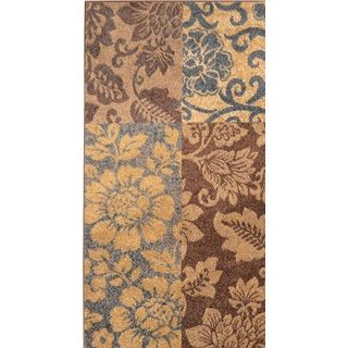 Antique Transitional Brown Blue Area Rug (710 X 1010)