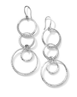 Sterling Silver Multi Circle Drop Earrings with Diamonds (0.43ctw)   Ippolita  