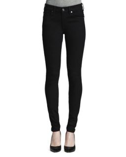 Womens Second Skin Slim Illusion Skinny Jeans Black   7 For All Mankind  