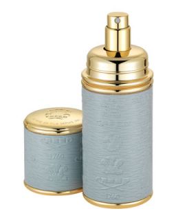Logo Etched Leather Atomizer, Gold/Gray   Creed   Gray