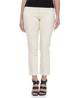 Womens Natural Demin Cropped Jeans, Ivory   Michael Kors   Ivory (0)