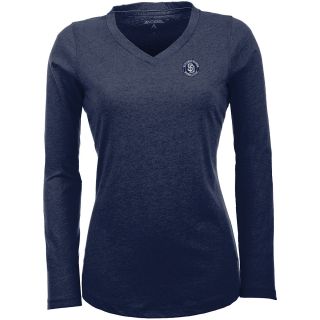 Antigua San Diego Padres Womens Flip Long Sleeve V neck T Shirt   Size Small,