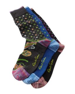 Mens Moonlit Paisley Socks, 3 Pack   Robert Graham   Multi