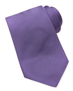 Mens Woven Tonal Pindot Tie, Purple   Brioni   Purple