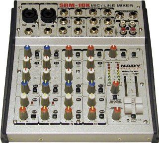 Nady SRM 10X 10 CHANNEL Compact Stereo Mic/line Mixer Musical Instruments