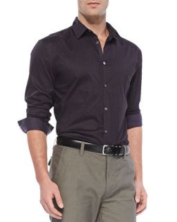 Mens Printed Sport Shirt, Dark Purple   Star USA   Dark purple (XXL)