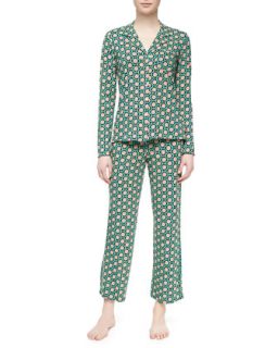 Womens Madame Foulard Pajama Set, Navy   Josie Natori   Navy (X SMALL)