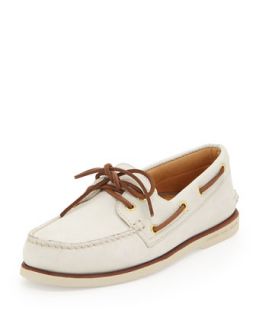 Mens Gold Cup Authentic Original Boat Shoe, Ivory   Sperry Top Sider   Gold (9