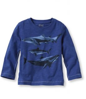 Infants And Toddlers Long Sleeve Graphic Tees, Shark Infant