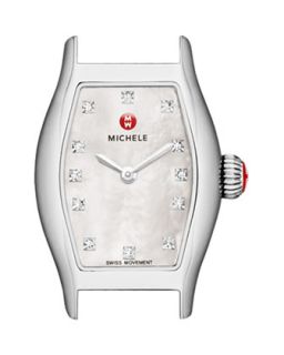 Urban Coquette Mother of Pearl Diamond Dial Watch Head   MICHELE   Silver