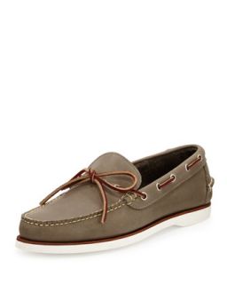 Mens Yarmouth Leather Boat Shoe, Charcoal   Eastland Made in Maine   Grey (7)