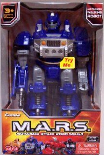 M.A.R.S. Motorized Attack Robo Squad   Blue Robot Toys & Games