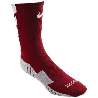 NIKE Mens Stadium Soccer Crew Socks   Size L, Maroon/grey