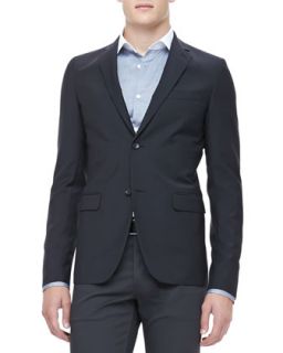 Mens Tonal Check Sport Coat, Eclipse   Theory   Eclipse (44)