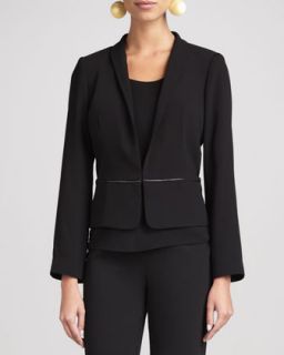 Womens Tropical Suiting Jacket, Black   Eileen Fisher   Black (SMALL (6/8))