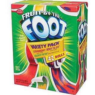 Fruit by the Foot Variety Pack, 0.75 oz. Roll, 42 Rolls/Box