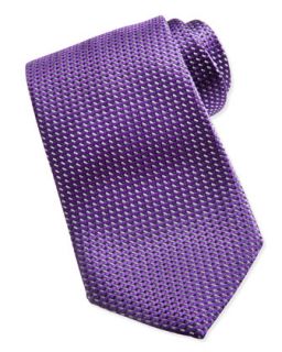Mens Textured Solid Tie, Purple   Ermenegildo Zegna   Purple