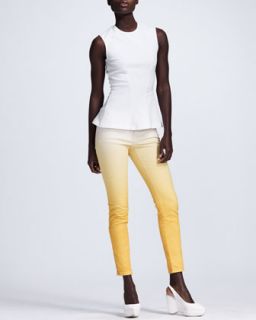 Womens Ombre Skinny Jeans, White/Mango   Stella McCartney   Mango (28)