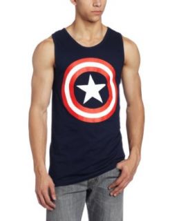 Captain America Men's Marvel 80'S Tanktop Movie And Tv Fan Tank Top Shirts Clothing