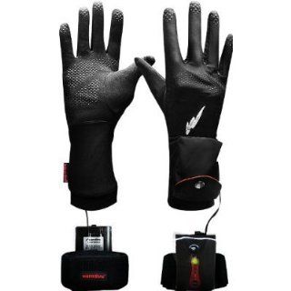 Warmthru Heated G3 Gloveliners  Black, with Rechargeable Batteries (X Large)  Snow Skiing Equipment  Sports & Outdoors
