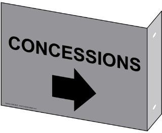 Concessions With Right Arrow Sign NHE 9675Proj BLKonGray Information  