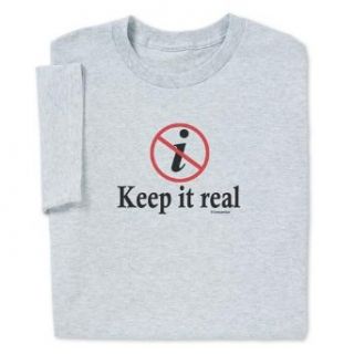 Keep It Real (Number) T shirt Ash 4XL Clothing