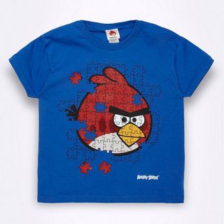 angry birds Boys blue Angry Birds jigsaw t shirt