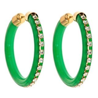 Fornash Bentley Earrings   Green Hoop Earrings Jewelry