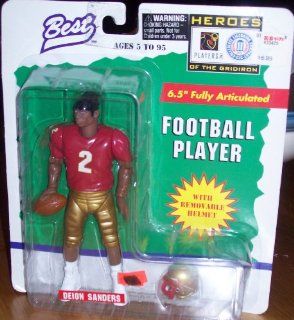 DEION SANDERS / FLORIDA STATE UNIVERSITY SEMINOLES * 1997 NCAA College Football * 6.5 Inch * Best Heroes of the Gridiron Fully Articulated Action Figure & Removable Football Helmet Toys & Games