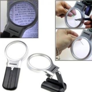 NEEWER Foldable Magnifying Glass 3X Magnifier 2 LED Light Loupe Magnifier for Industrial purpose / Circuit board and printing industry/ Medical science / Gardening/ Coin and stamp/ Education/ Geography/ Home and office