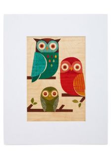 Wild at Hearth Print in Owls  Mod Retro Vintage Wall Decor