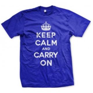 Men's Keep Calm And Carry On T Shirt Tee Funny Graphic Tee Size M Clothing