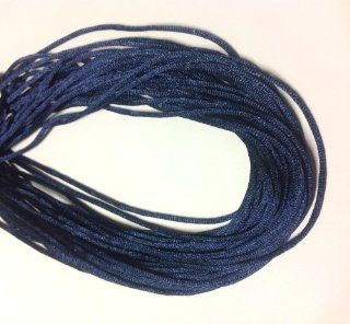 25 Yards(75feet)   2mm(1/13") Navy Blue Satin Rattail Cord Chinese/china Knot Rat Tail Jewelry Braid 100% Polyester 