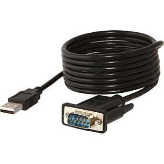 Sabrent 6 USB 2.0 to 9 pin DB 9 RS 232 Serial Adapter Cable, Black