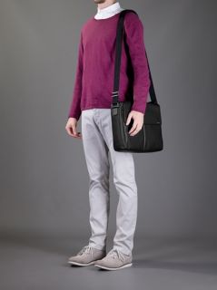 Ermenegildo Zegna Classic Leather Messenger Bag