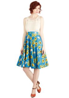 Sunflower Sunset Skirt  Mod Retro Vintage Skirts