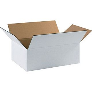 17.25(L) x 11.25(W) x 6(H)   White Corrugated Shipping Boxes, 25/Bundle