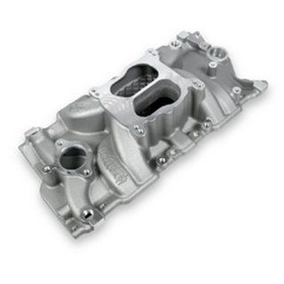 Weiand 8126 Street Warrior Square/Spread Bore Satin Intake Manifold with 1987 and Later Cast Iron Heads Automotive