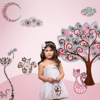 Owl Wall Stickers for Girls Room Wall Mural   Easy Peel & Stick Owl Wall Decals   Wall Decor Stickers