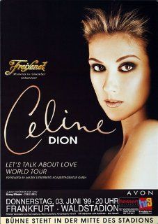 Celine Dion Lets Talk Love 1999   Concert Music Poster Concertposter   Prints