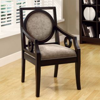 Monarch Cappuccino Solid Wood Accent Chair with Brown Velvet   Accent Chairs