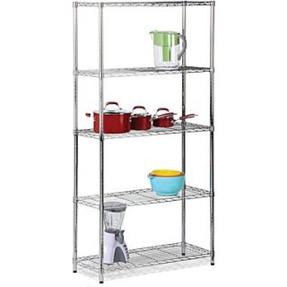 Honey Can Do 5 Tier 200 Lb. Capacity Shelving Unit, Chrome