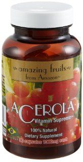 Amazing Fruits From , Acerola Vitamin Supreme (1000 mg) Dietary Supplement, 90 Count Capsules Health & Personal Care
