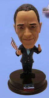 Barack Obama Bobble Head Doll solid poly resin Barack Obama Bobblehead SIZE 7"   MOST AUTHENTIC LOOKING BOBBLEHEAD ON MARKET Toys & Games
