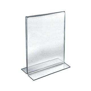 12 x 9 Vertical Double Sided Stand Up Acrylic Sign Holder, Clear  Make More Happen at