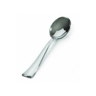 125 Spoons Silver Secrets Plastic Silverware, Looks Like Silver Cutlery Kitchen & Dining
