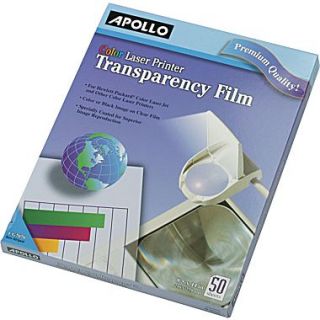 Apollo Color Laser Printer/Copier Transparency Film, Letter, Clear, 8 1/2(W) x 11(H), 50/Box  Make More Happen at
