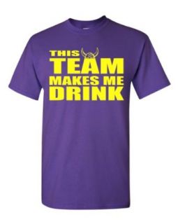 This Team Makes Me Drink Minnesota Adult T Shirt Tee Clothing